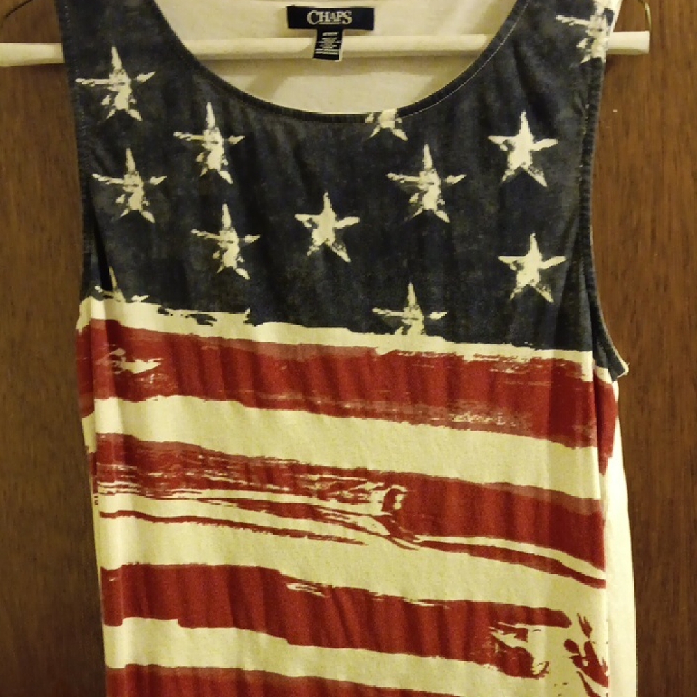 Chaps Women's Star-Spangled Tank Top - Blue, White, and Red